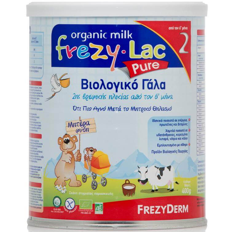 Frezyderm Frezylac Pure 2 Βιολογικό Γάλα 2ης Βρεφικής Ηλικίας 400gr