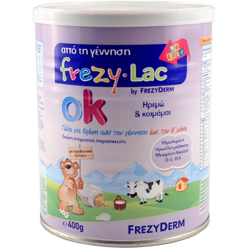 Frezyderm Frezylac OK Γάλα για Βρέφη Από την Γέννηση Ηρεμώ & Κοιμάμαι 400gr