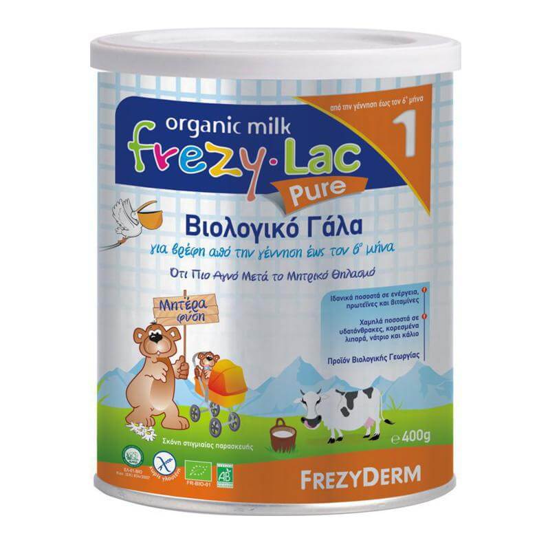 Frezyderm Frezylac 1 Pure Βιολογικό Γάλα 0-6 Μηνών 400gr