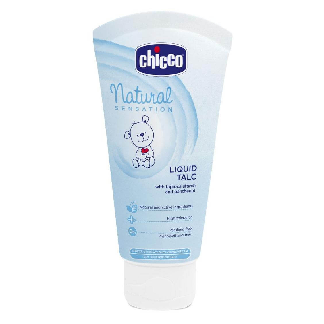 Chicco Natural Sensation Βρεφικό Υγρό Ταλκ με Άμυλο Ταπιόκα & Πανθενόλη 100ml