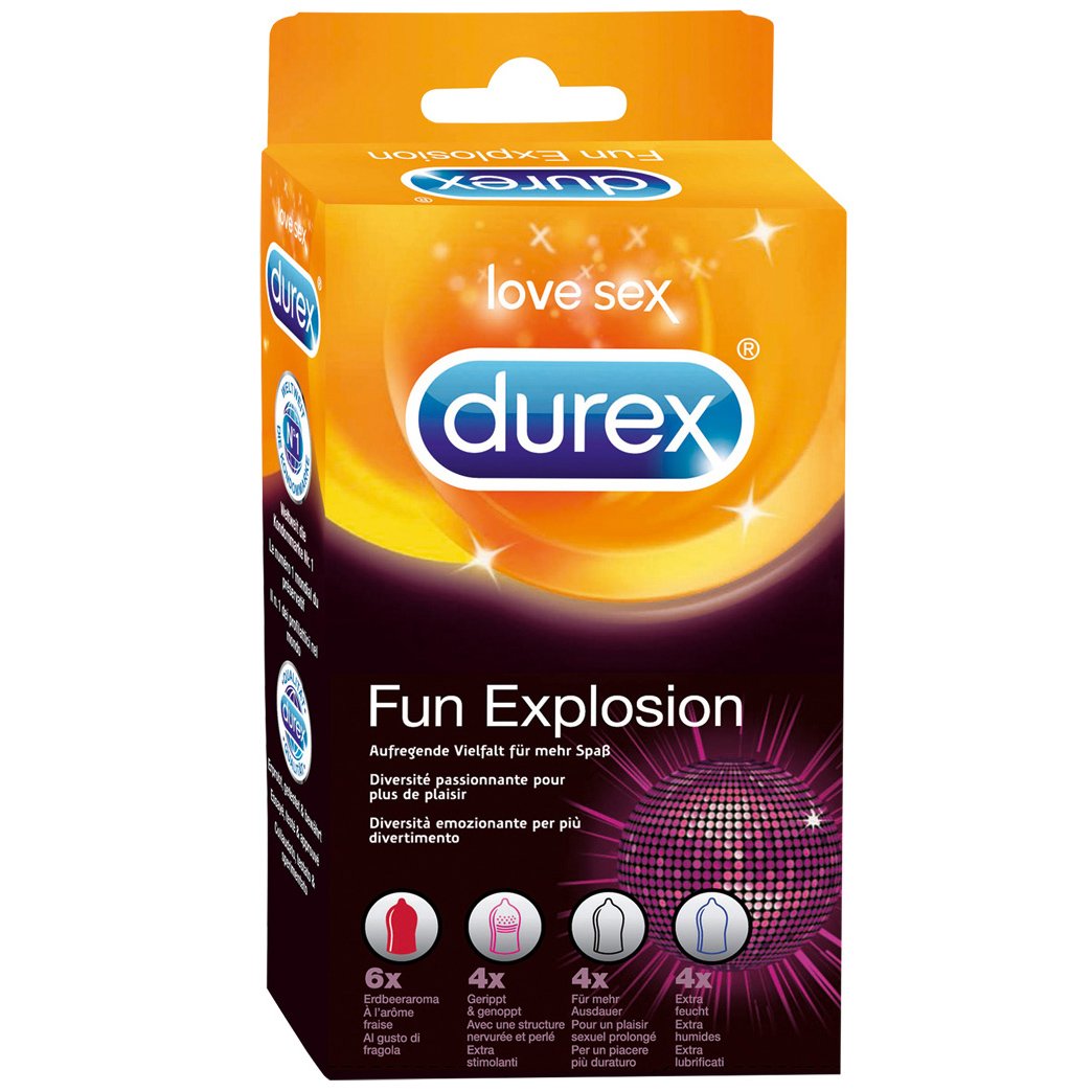 Durex Fun Explosion Νέα Συλλογή Προφυλακτικών με Διαφορετικά Σχέδια 18τμχ