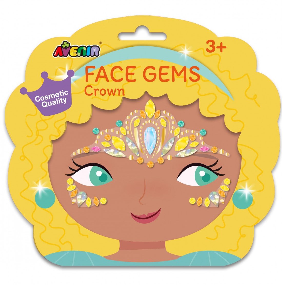 Avenir Face Gems Crown Παιδικά Αυτοκόλλητα με Strass για το Πρόσωπο 3+ Years 1 Τεμάχιο 51925
