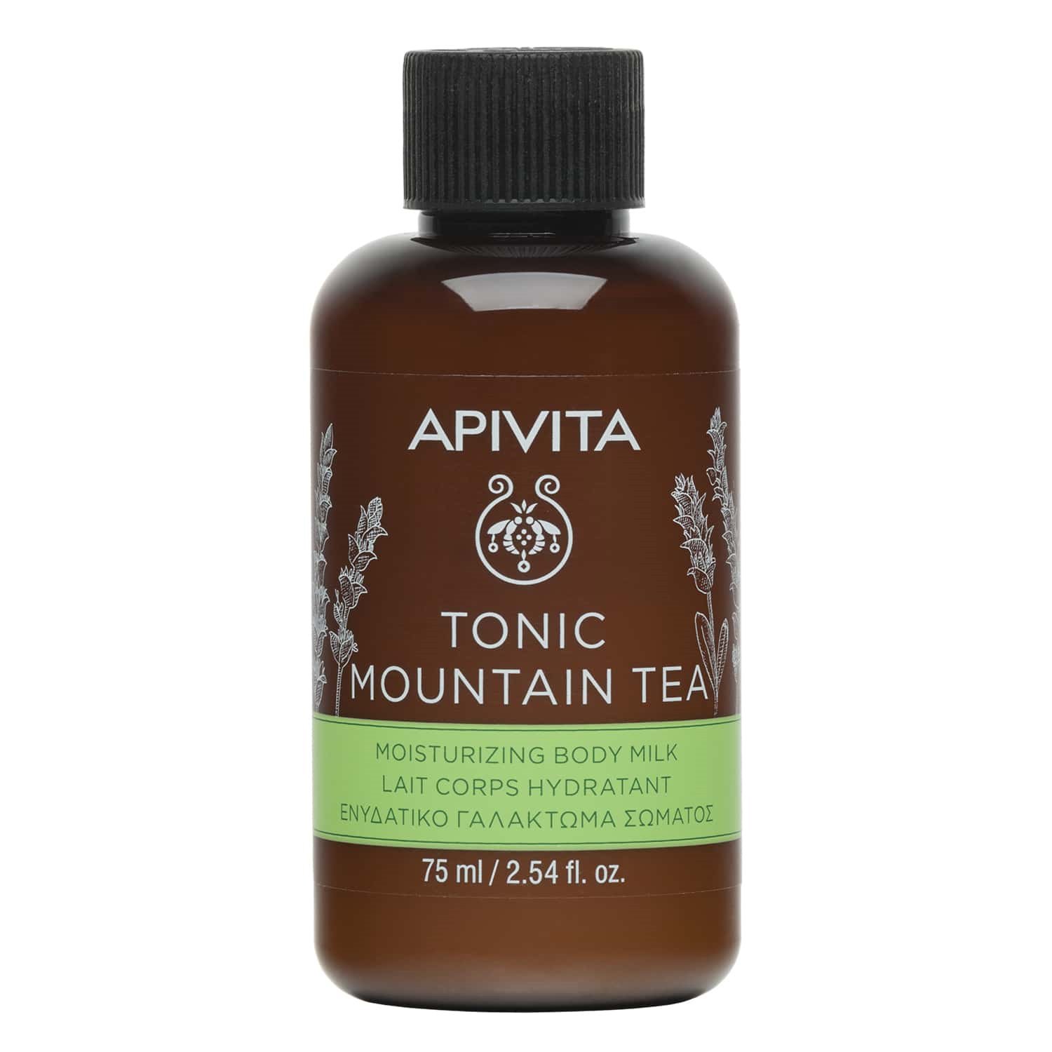 Apivita Tonic Mountain Tea Moisturizing Body Milk Ενυδατικό Γαλάκτωμα Σώματος με Τσάι του Βουνού 75ml