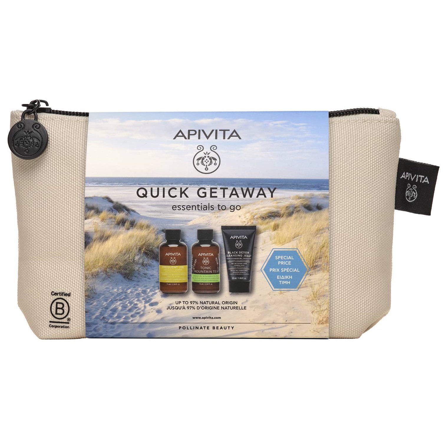 Apivita Πακέτο Προσφοράς Quick Getway Essentials to Go & Νεσεσέρ