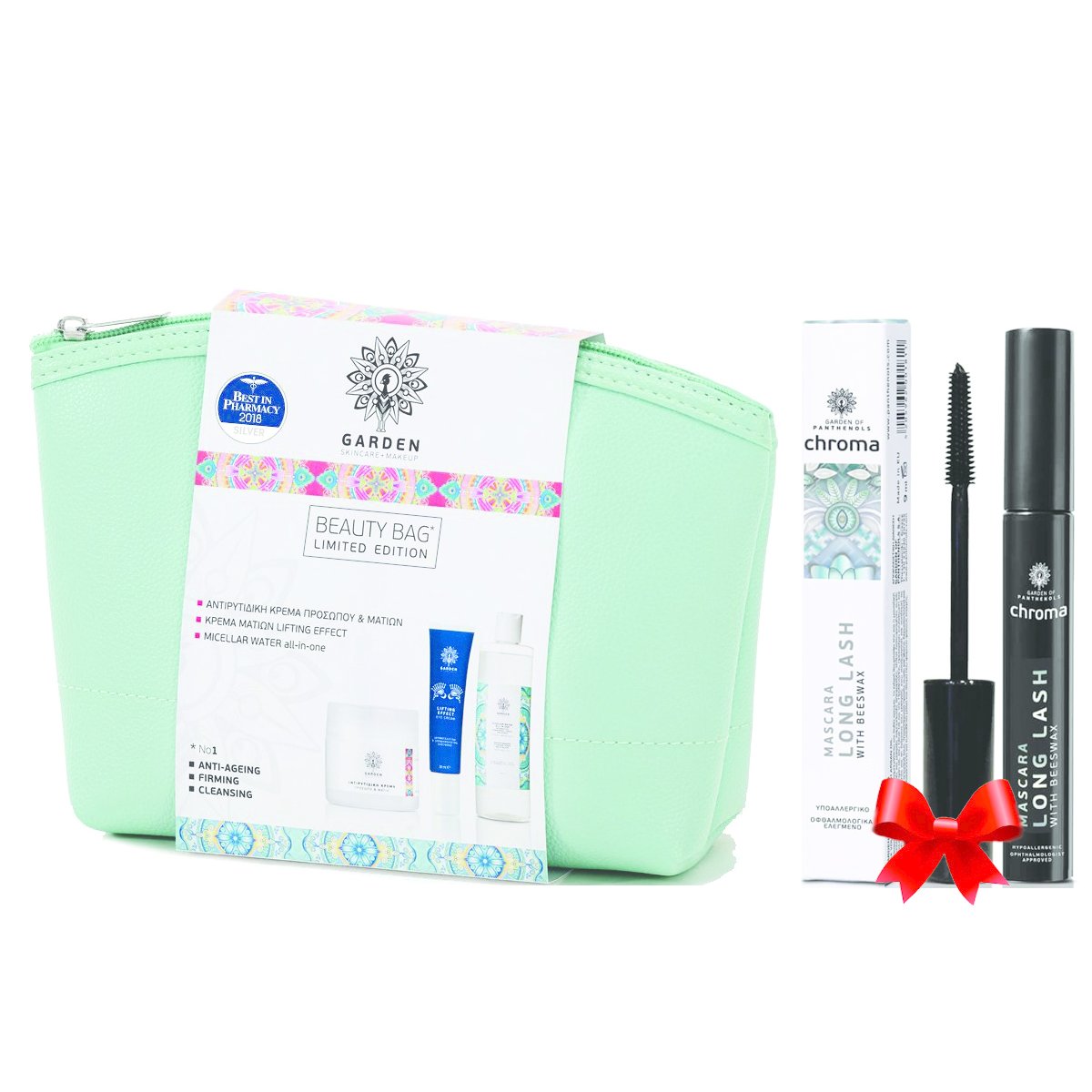 Garden of Panthenols Πακέτο Προσφοράς Beauty Bag Set No1 Anti-Ageing, Firming, Cleansing & Δώρο Long Lash Mascara 9ml