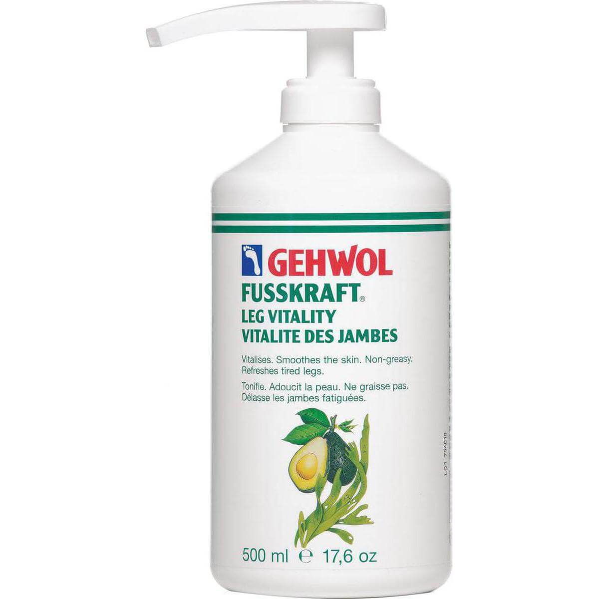 Gehwol Gehwol Fusskraft Leg Vitality Περιποιητικό & Τονωτικό Βάλσαμο με Απόσταγμα Φυκιών & Λάδι Αβοκάντο για Γάμπες 500ml