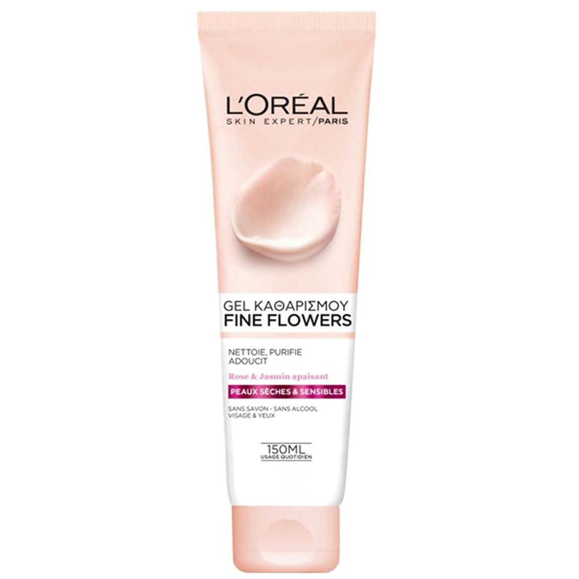 L’oreal Paris Fine Flowers Gel Καθαρισμού γα Ξηρή & Ευαίσθητη Επιδερμίδα 150ml