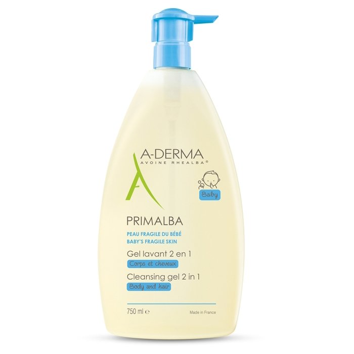A-Derma Primalba Gel Lavant 2in1 Τζελ Καθαρισμού για το Δέρμα & τα Μαλλιά του Μωρού -15% 750ml