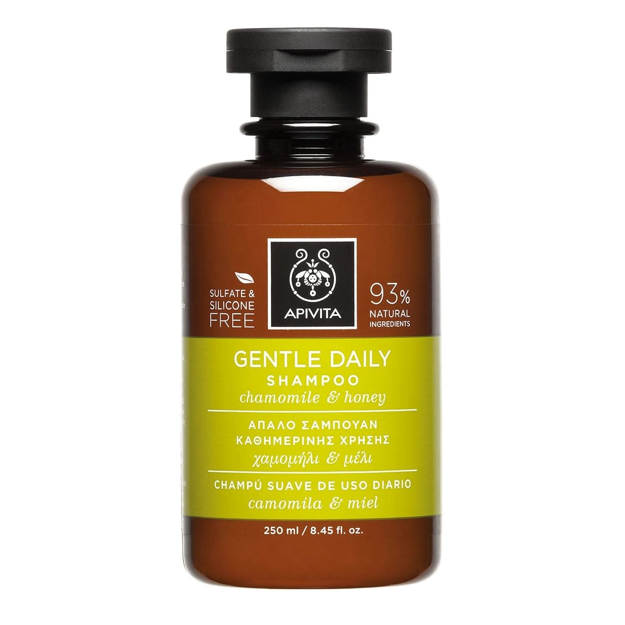 Apivita Gentle Daily Shampoo With Chamomile & Honey Απαλό Σαμπουάν Καθημερινής Χρήσης με Χαμομήλι & Μέλι 250ml