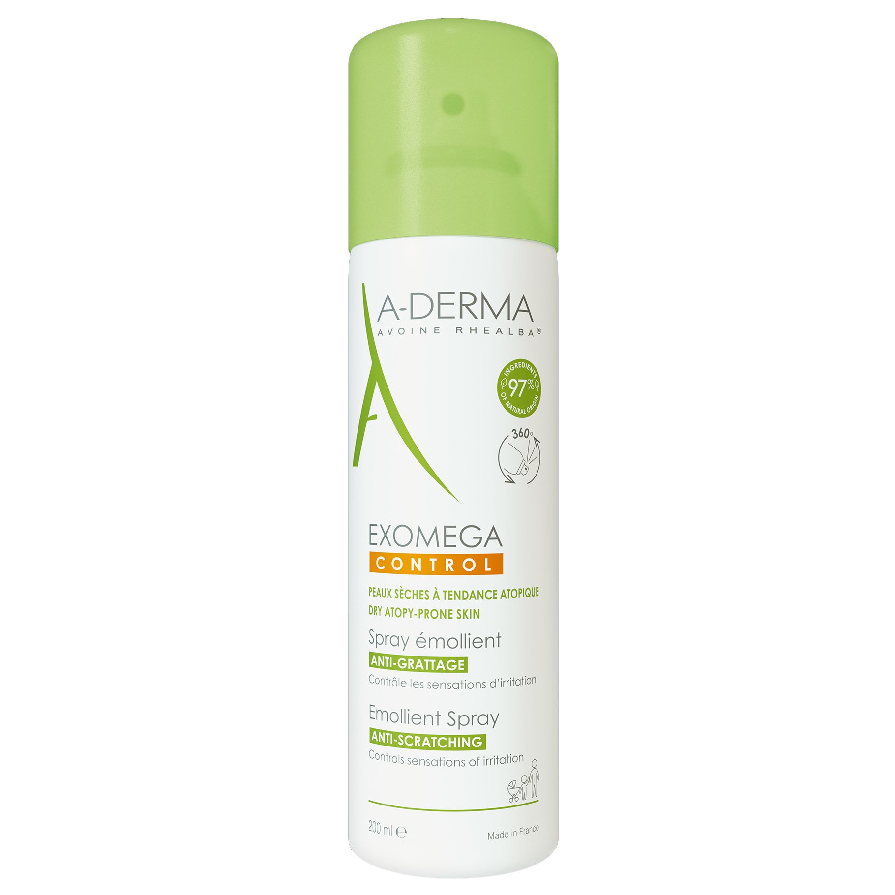 A-Derma Exomega Control Emollient Καταπραϋντικό Spray Κατά της Φαγούρας για Ατοπικό ή Πολύ Ξηρό Δέρμα 200ml