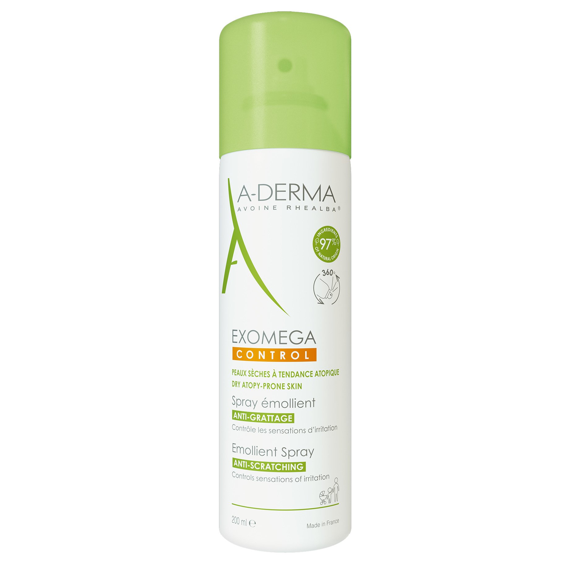 A-Derma Exomega Control Emollient Καταπραϋντικό Spray Κατά της Φαγούρας για Ατοπικό ή Πολύ Ξηρό Δέρμα 200ml