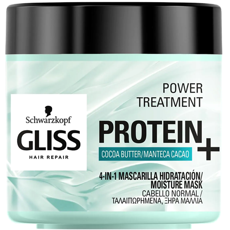 Schwarzkopf Gliss Power Treatment Protein With Cocoa Butter Μάσκα Ενυδάτωσης για Ξηρά και Ταλαιπωρημένα Μαλλιά 400ml