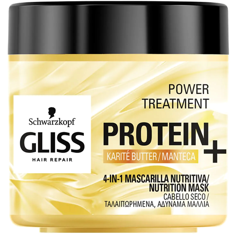 Schwarzkopf Gliss Power Treatment Protein With Karite Butter Μάσκα Μαλλιών για Αδύναμα και Ταλαιπωρημένα Μαλλιά 400ml