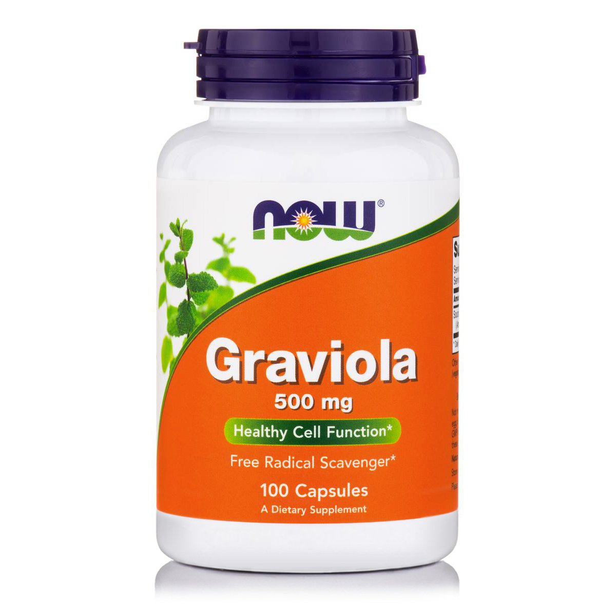 Now Now Foods Graviola 500mg Συμπλήρωμα Διατροφής με Ισχυρές Καρδιοτονωτικές & Αγγειοδιασταλτικές Ιδιότητες 100veg.caps