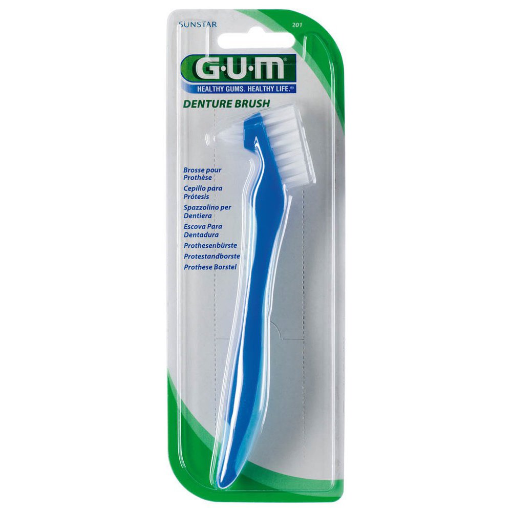 Gum Denture Brush Οδοντόβουρτσα για Τεχνητή Οδοντοστοιχία (201) σε Μπλέ Χρώμα 1 Τεμάχιο