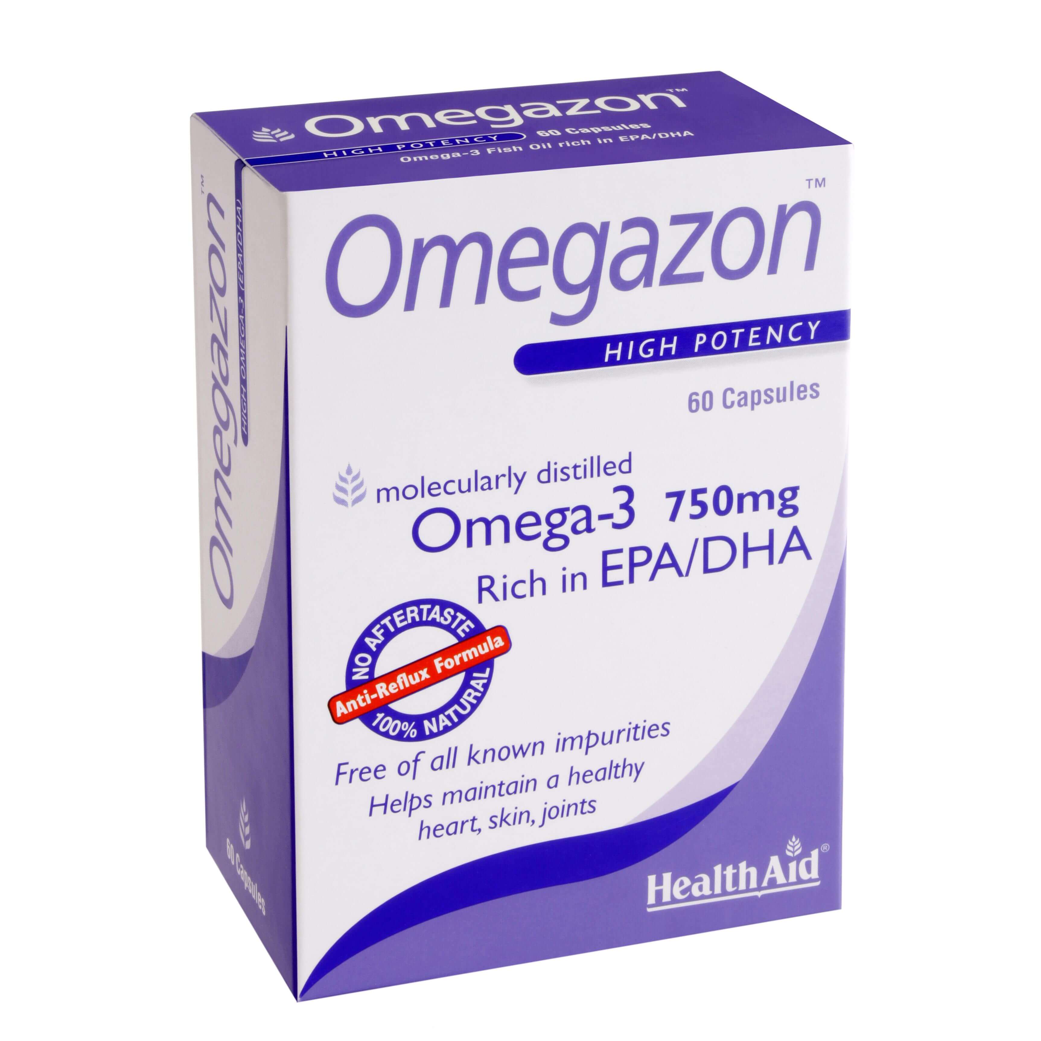 Health Aid Omegazon 750Mg -Blister Νορβηγικά Ιχθυέλαια Διπλής Μοριακής Απόσταξης 60Caps