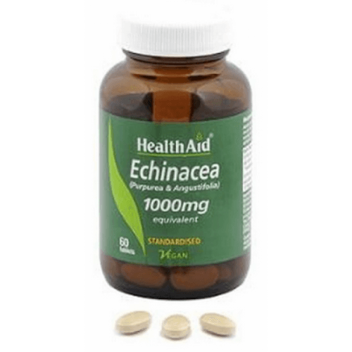 Health Aid Echinacea 1000mg Για Ενίσχυση Της Φυσικής Άμυνας Του Οργανισμού 60 ταμπλέτες