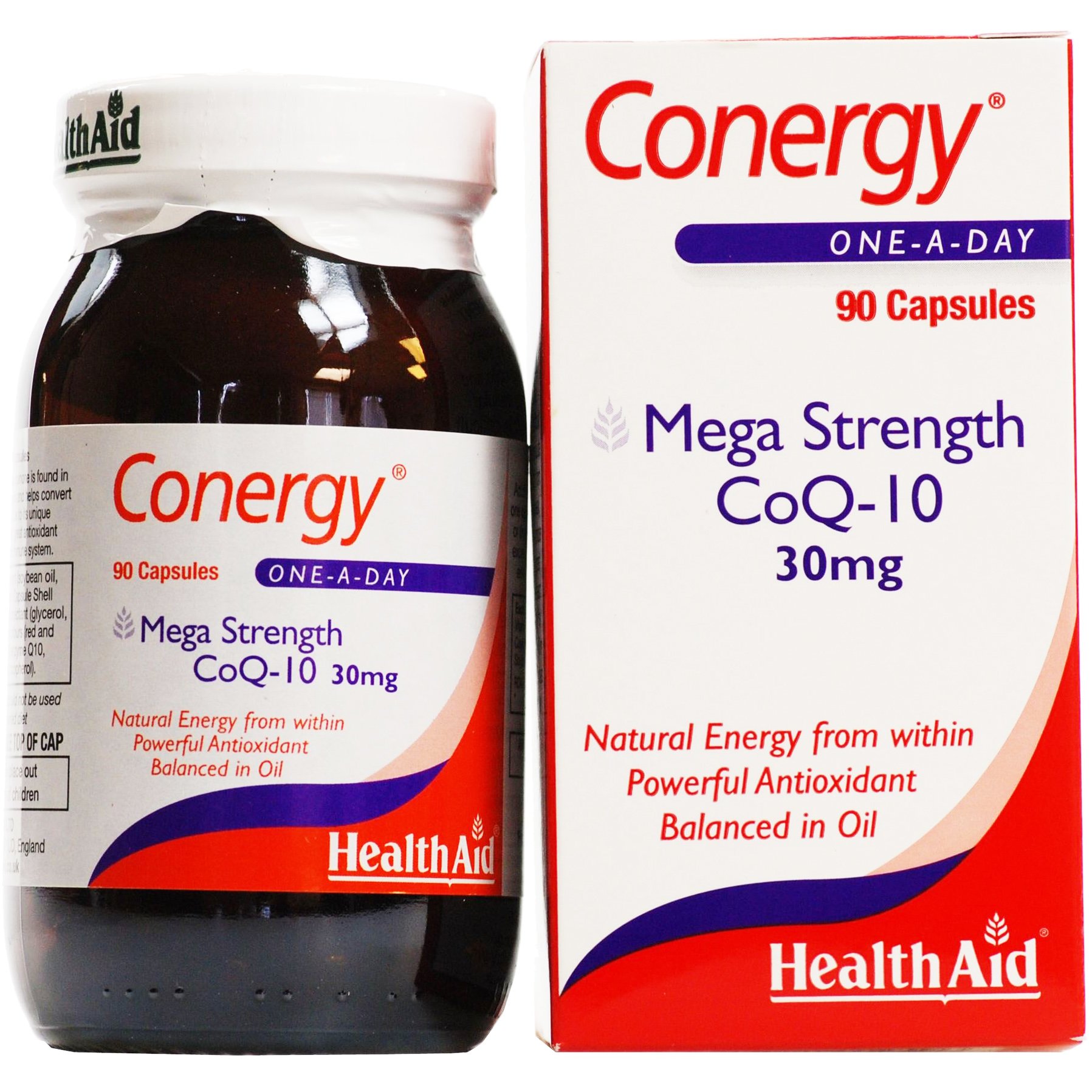 Health Aid Conergy Coq10 30Mg Συνένζυμο Q10 Απελευθερώνει Ενέργεια – Antioxidant 90caps