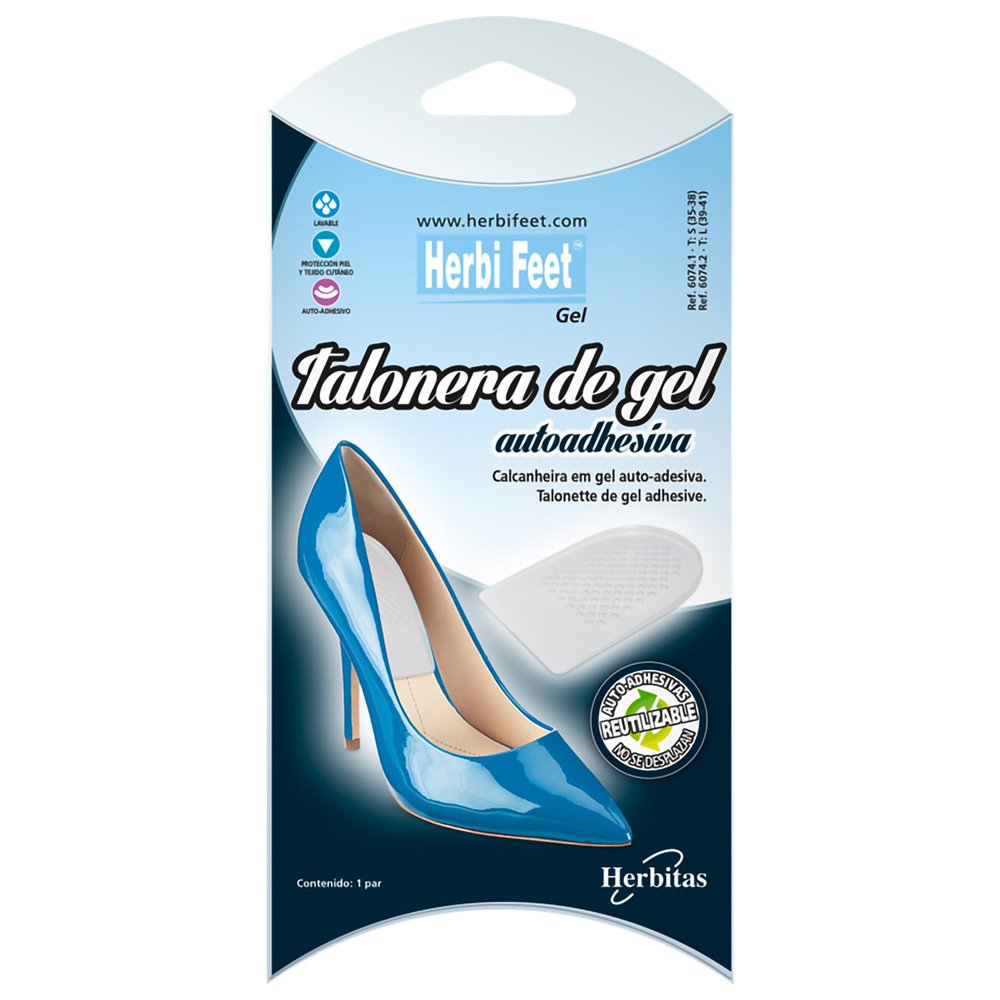 Herbi Feet Herbi Feet Self-Adhesive Heel-Pad Υποπτέρνιος Αυτοκόλλητος Πάτος Ιδανικός για Παπούτσι με Τακούνι 2 Τεμάχια - Small