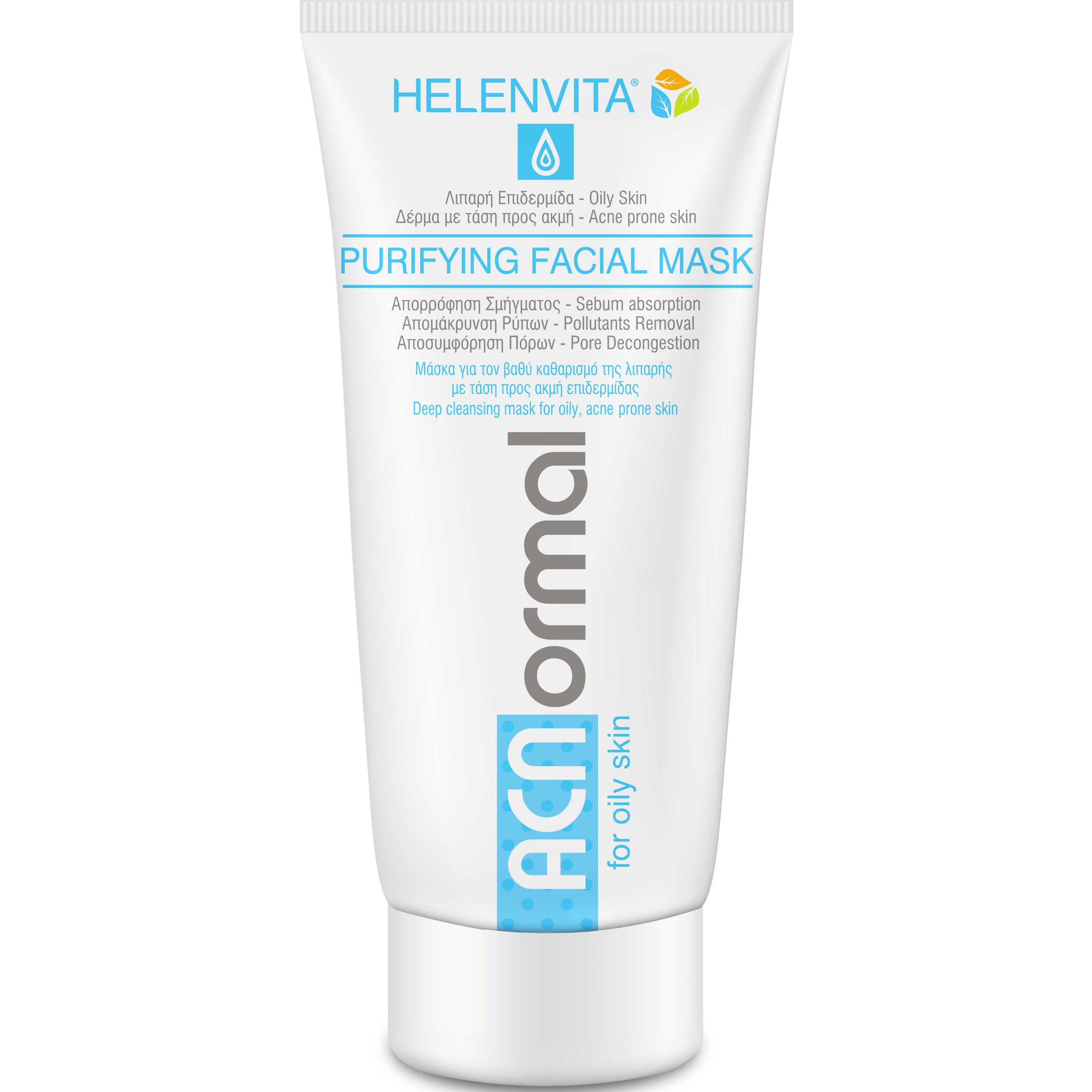 Helenvita ACNormal Purifying Facial Mask Μάσκα για Βαθύ Καθαρισμό της Λιπαρής με Τάση Ακμής, Επιδερμίδας 75ml