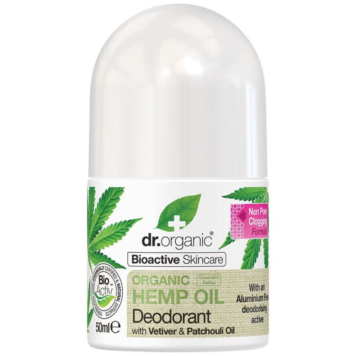 Optima Health & Nutrition Dr Organic Hemp Oil Deodorant Φυσικό Αποσμητικό Roll-on με Έλαιο Βετιβέριας & Πατσουλί 50ml