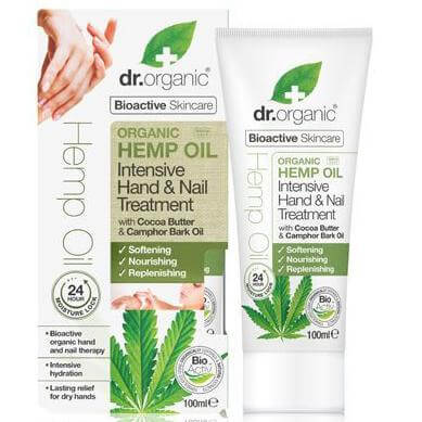 Dr. Organic Hemp Oil Hand & Nail Treatment Εντατική Κρέμα Ενυδάτωσης για τα Χέρια και τα Νύχια 24ωρης Δράσης 100ml