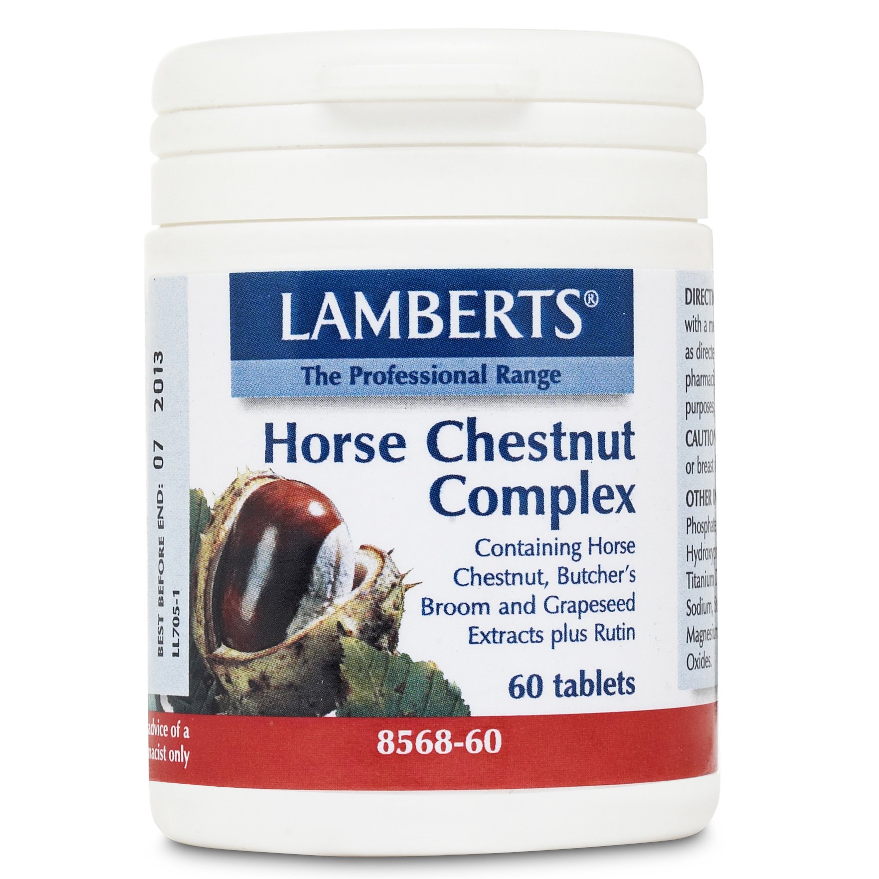 Lamberts Horse Chestnut Complex Συμπλήρωμα Διατροφής Κατάλληλο για την Φυσιολογική Φλεβική Λειτουργία 60Tablets