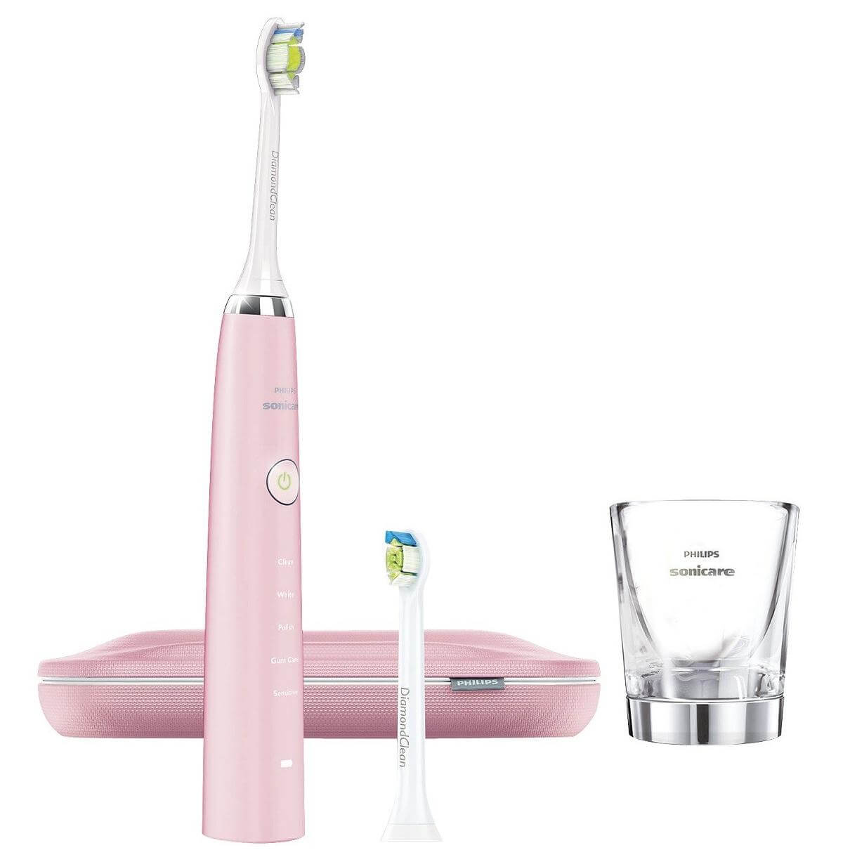 Philips Sonicare DiamondClean Pink Edition Επαναφορτιζόμενη Ηλεκτρική Οδοντόβουρτσα για Λαμπερά Δόντια & Υγιή Ούλα