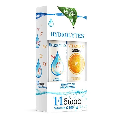Power of Nature Hydrolytes Stevia 20eff.tabs & Δώρο Vitamin C 500mg 20eff.tabs