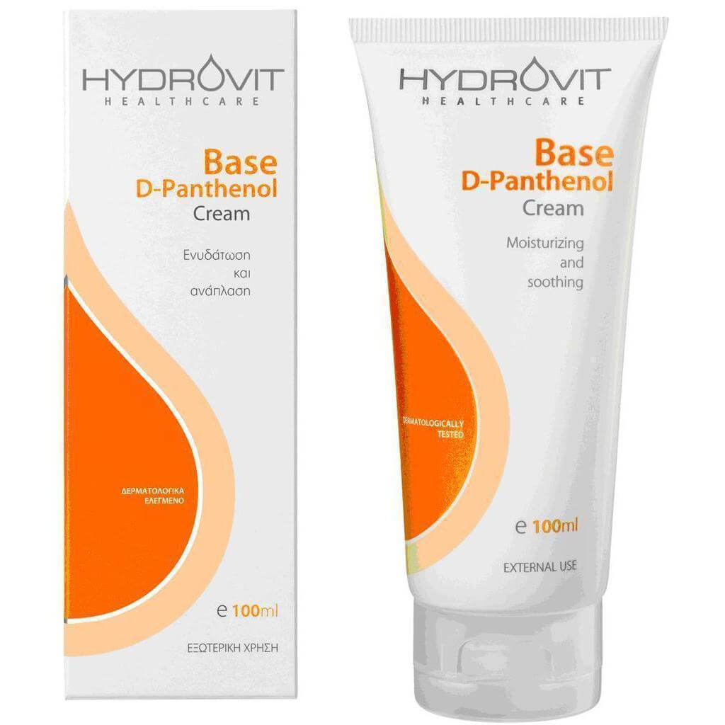 Hydrovit Hydrovit Base D-Panthenol Cream Κρέμα για την Καθημερινή Φροντίδα και την Ενυδάτωση της Επιδερμίδας 100ml