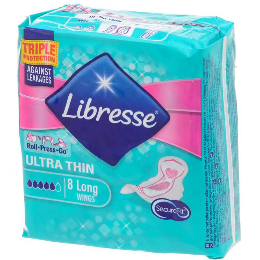 Libresse Ultra Thin Σερβιέτες με Φτερά 8 Τεμάχια