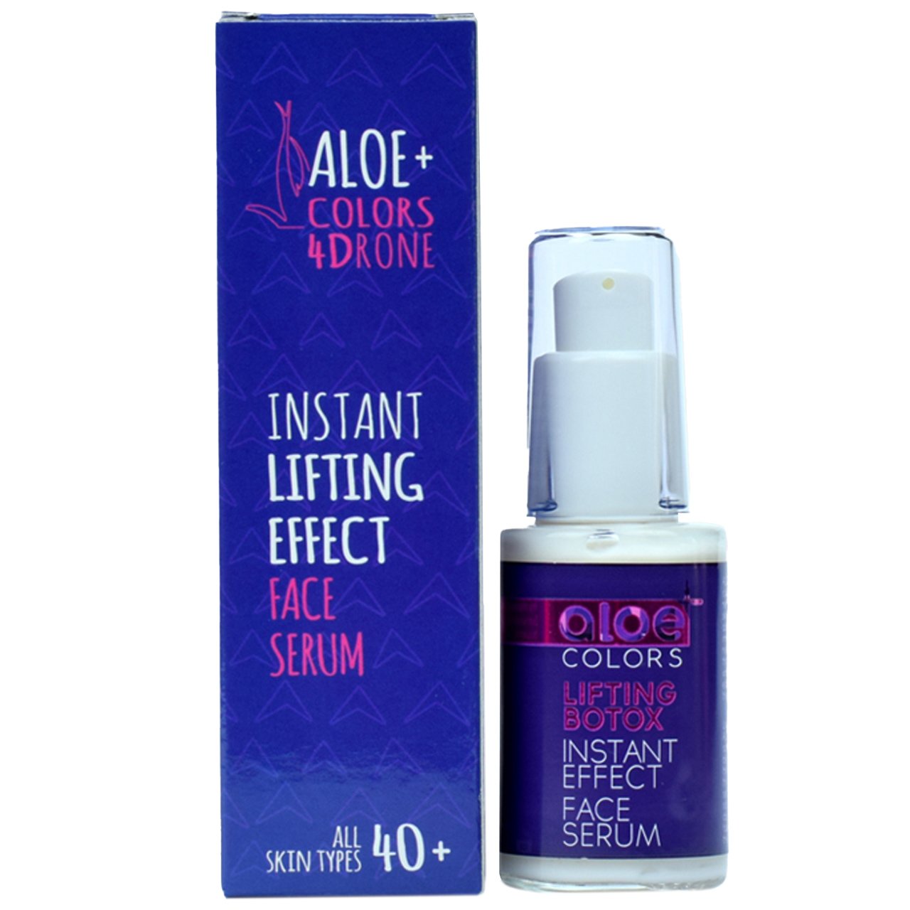 Aloe+ Colors 4Drone Instant Lifting Effect Face Serum Ορός Προσώπου για Ανόρθωση & Λάμψη, Κατάλληλος για Όλους τους Τύπους Επιδερμίδας 30ml