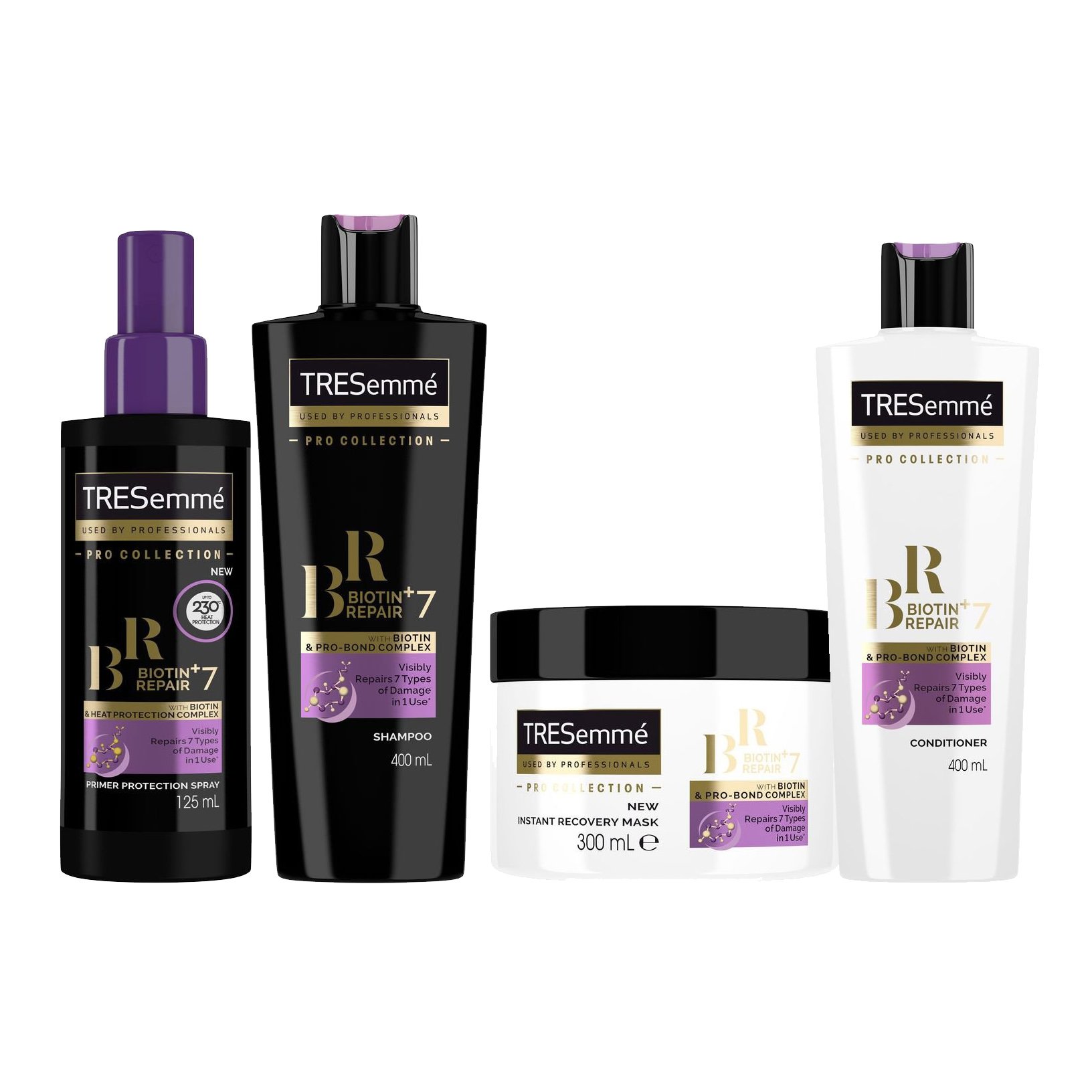 TRESemme Πακέτο Προσφοράς Primer Protect Biotin + Repair 7, 125ml, Shampoo 400ml, Mask 300ml, Conditioner 400ml