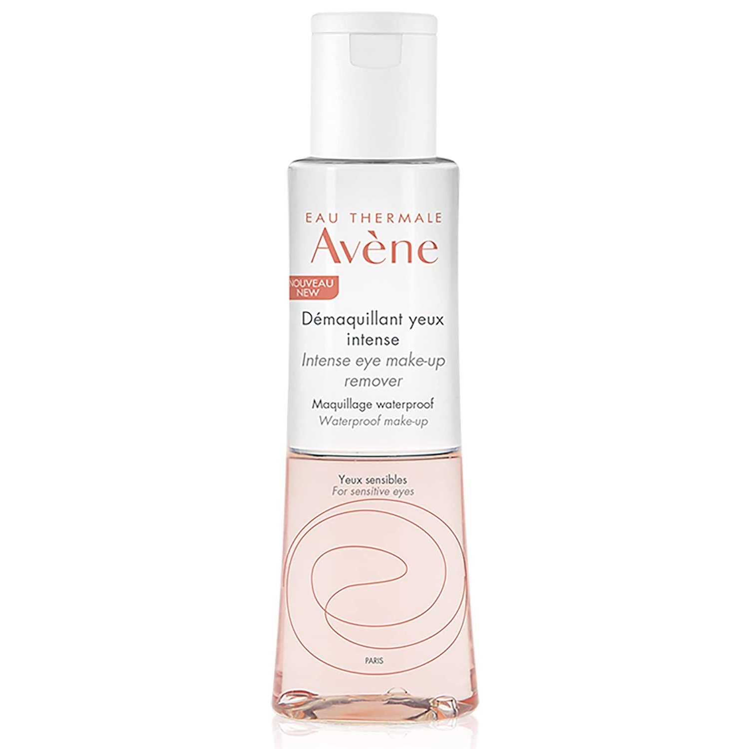 Avène Avene Demaquillant Yeux Intense Waterproof Εντατικό Ντεμακιγιάζ Ματιών Διφασικής Σύνθεσης για Ευαίσθητη Επιδερμίδα 125ml
