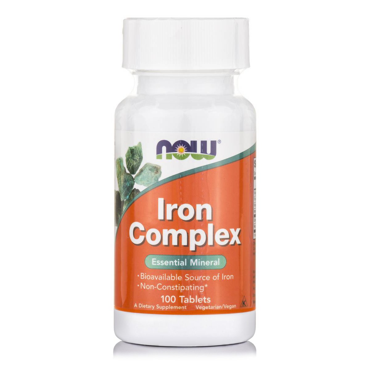 Now Now Foods Iron Complex Essential Mineral (Vegetarian) Συμπλήρωμα Διατροφής Σιδήρου σε Συνδυασμό με Φολικό Οξύ 100tabs
