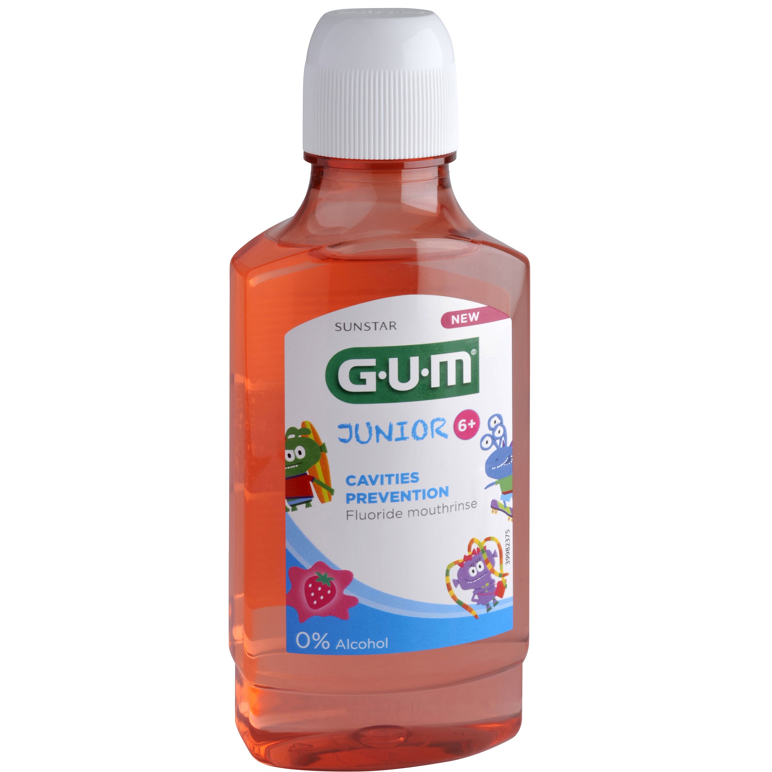 Gum Gum Junior 6+ Cavities Prevention Fluoride Mouthrinse 3022 Παιδικό Στοματικό Διάλυμα Κατά της Τερηδόνας με Γεύση Φράουλα 300ml