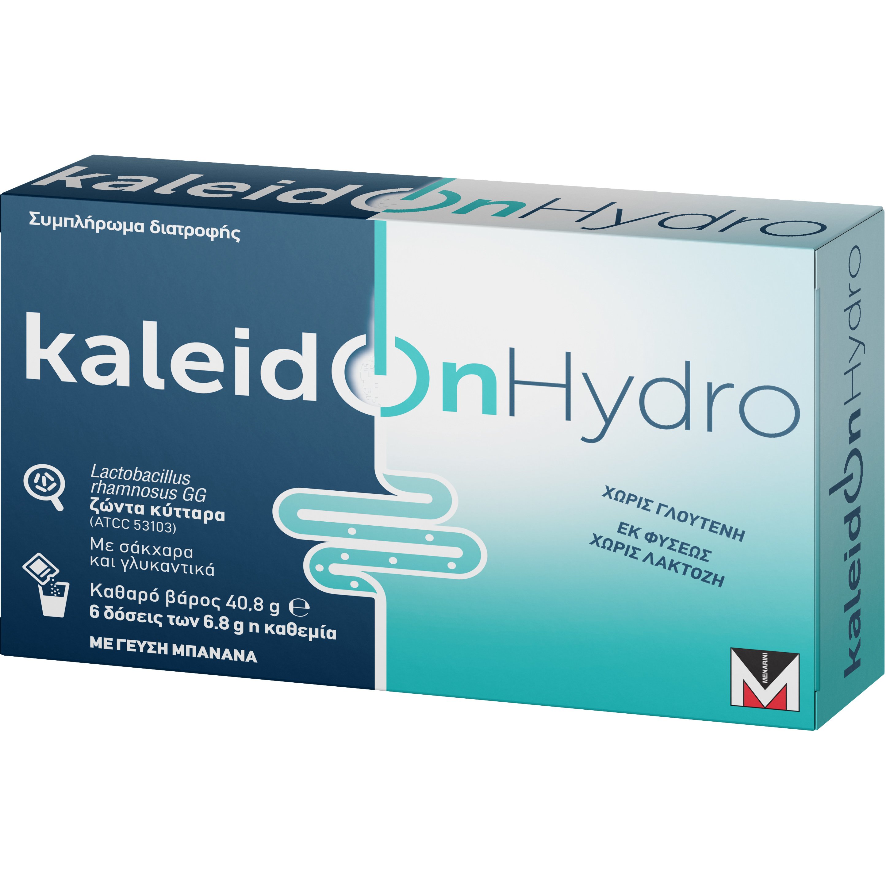 Menarini Kaleidon Hydro Προβιοτικό Συμπλήρωμα Διατροφής το Οποίο Συμβάλλει στην Ισορροπία της Χλωρίδας του Εντέρου 6sachets x 6,8g