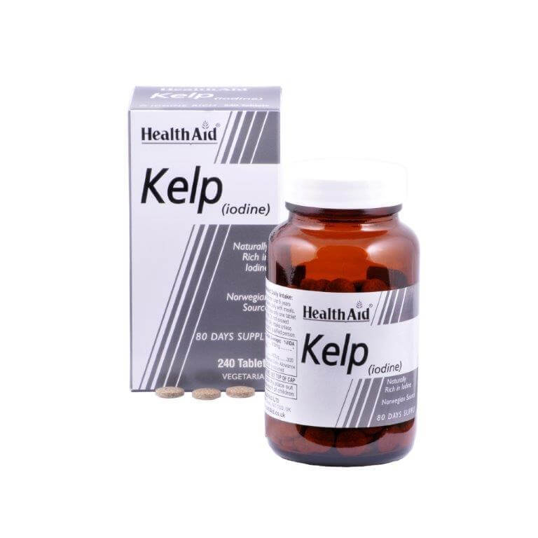 Health Aid Kelp (iodine) Ιώδιο 150μg Από Νορβηγικά Φύκια Φυσική Λήψη Ιωδίου 240tabs