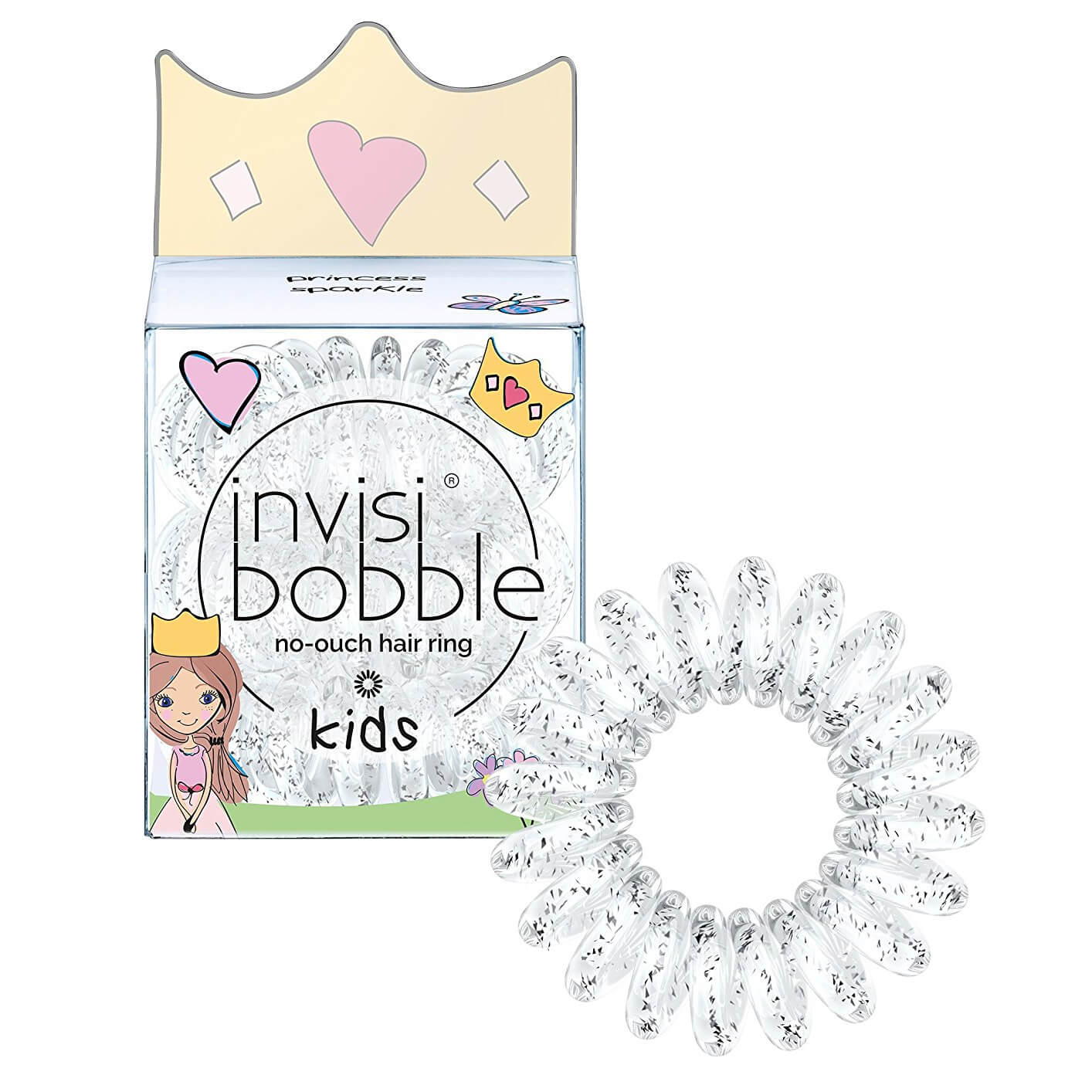 Invisibobble Hair Rings Kids Princess Sparkle Παιδικό Λαστιχάκι Μαλλιών 3 Τεμάχια