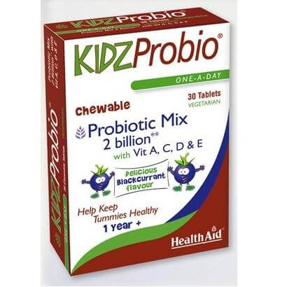 Health Aid Kidz Probio Εξαιρετική Σύνθεση Προβιοτικών 2 Δις Υψηλών Προδιαγραφών Για Παιδιά 30 Μασώμενες Ταμπλέτες