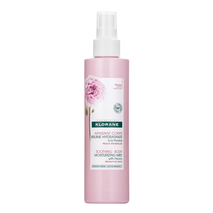 Klorane Soothing Body Moisturizing Mist With Peony Ενυδατικό Mist Σώματος με Παιώνια για Άμεση Καταπράυνση 200ml