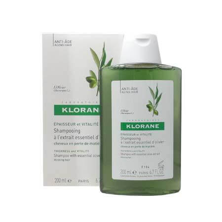 Klorane Shampooing Εxtrait Essentiel Olivier Αντιγηραντικό Σαμπουάν Πυκνότητας Αναζωογόνησης με Καθαρό Εκχύλισμα Ελιάς 200ml