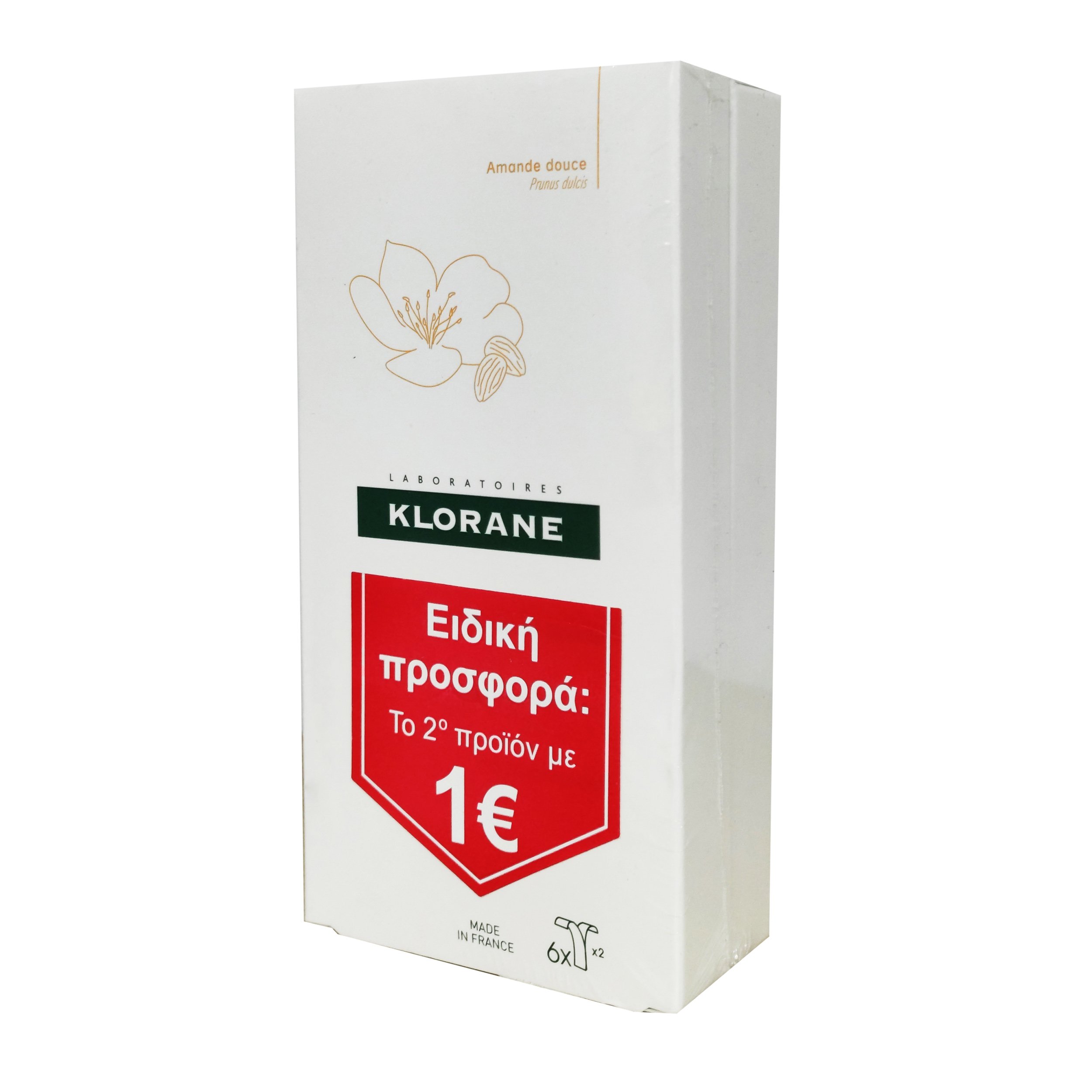Klorane Cold Wax Small Strips With Sweet Almond Promo Διπλές Αποτριχωτικές Ταινίες Το 2ο Προϊόν με 1€ 2×6 Ταινίες
