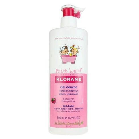 Klorane Petit Junior Gel Framboise Απαλό Παιδικό Σαμπουάν – Αφρόλουτρο με Άρωμα Βατόμουρο – 200ml
