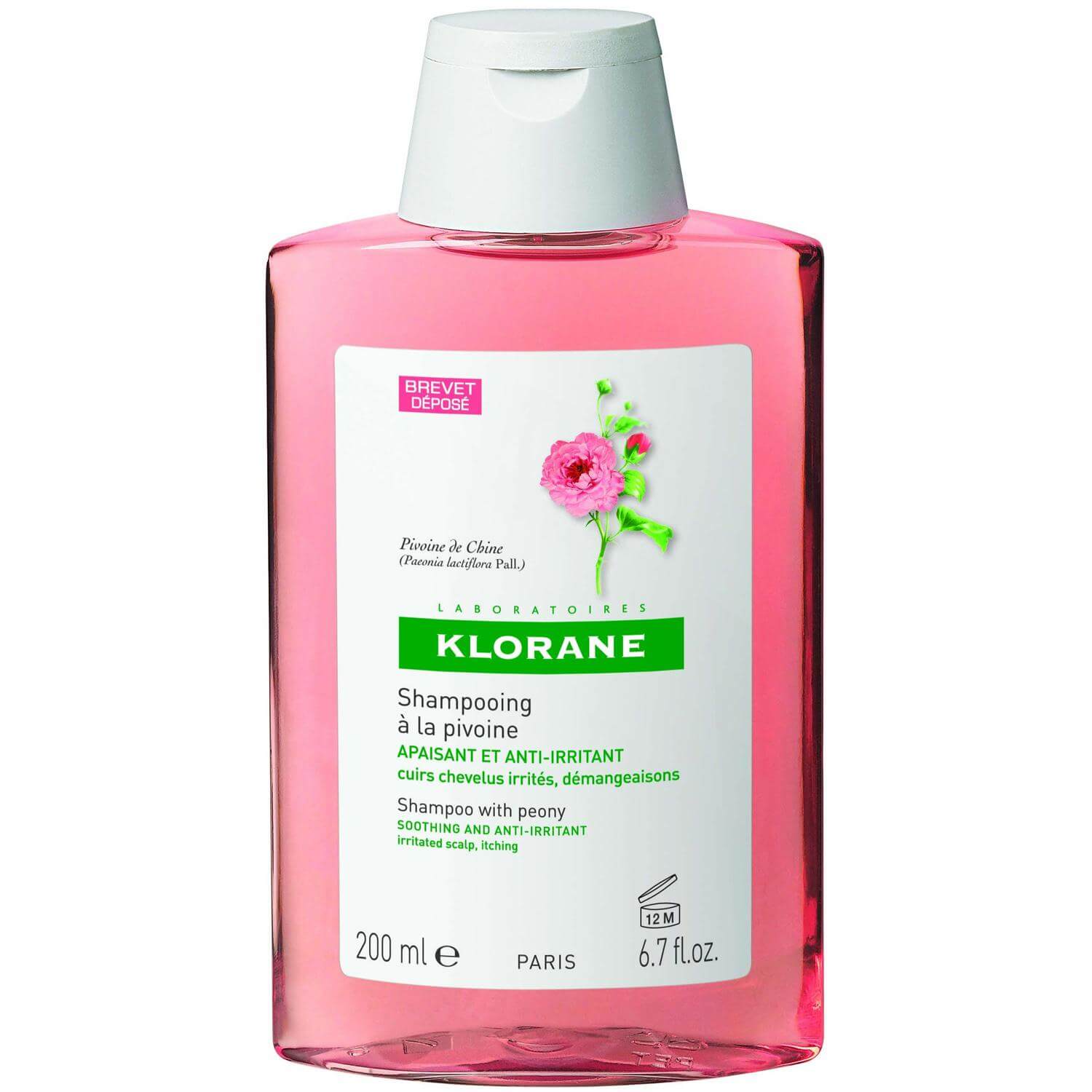 Klorane Pivoine Soothing & Anti-Irritating Shampoo Καταπραυντικό Σαμπουάν με Παιώνια για Ευαίσθητο & Ερεθισμένο Τριχωτό 200ml