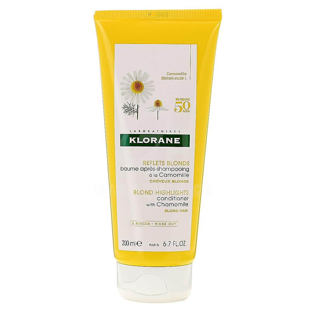 Klorane Blond Highlights Conditioner with Chamomile, Μαλακτική Κρέμα με Εκχύλισμα Χαμομηλιού για Ξανθές Ανταύγειες 200ml
