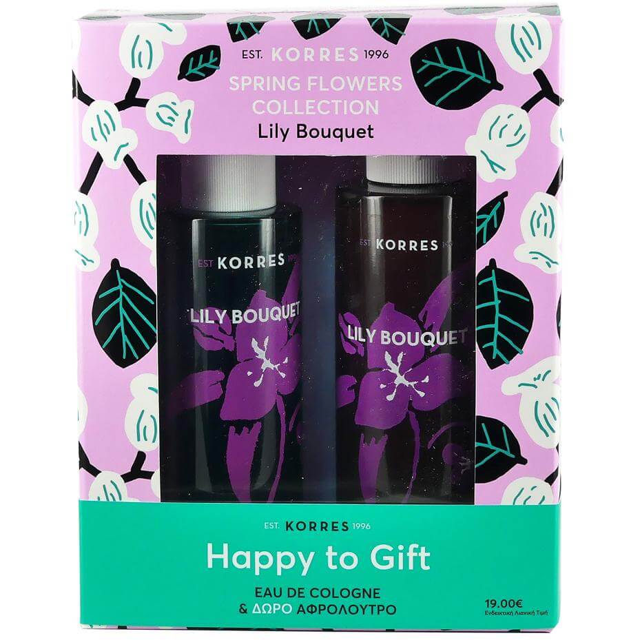 Korres Πακέτο Προσφοράς Happy to Gift Eau de Cologne Lily Bouquet 100ml & Δώρο Αφρόλουτρο Lily Bouquet 250ml