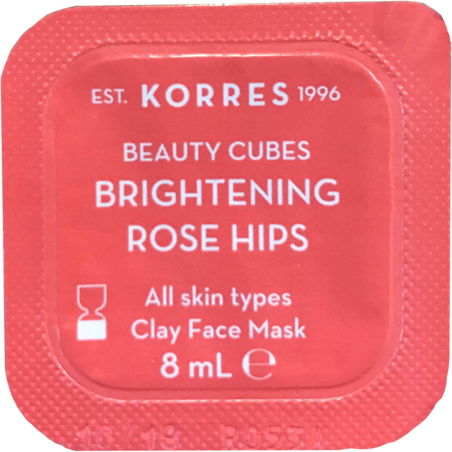 Korres Beauty Cubes Brightening Rose Hips Clay Face Mask Μάσκα Πηλός για Λάμψη & Ακτινοβολία με Αγριοτριανταφυλλιά 8ml