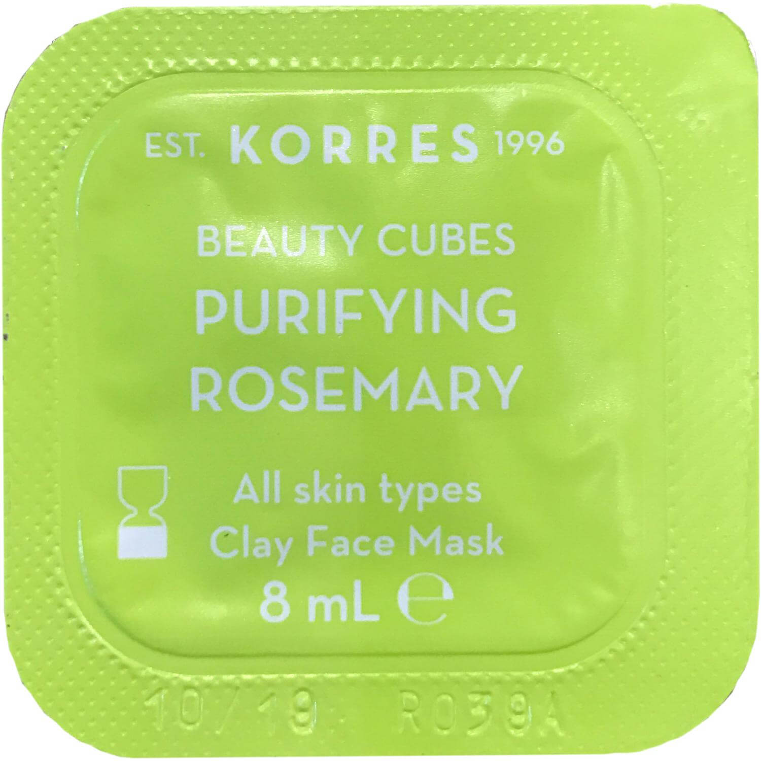 Korres Beauty Cubes Purifying Rosemary Clay Face Mask Mάσκα Πηλός για Βαθύ Καθαρισμό με Δενδρολίβανο 8ml