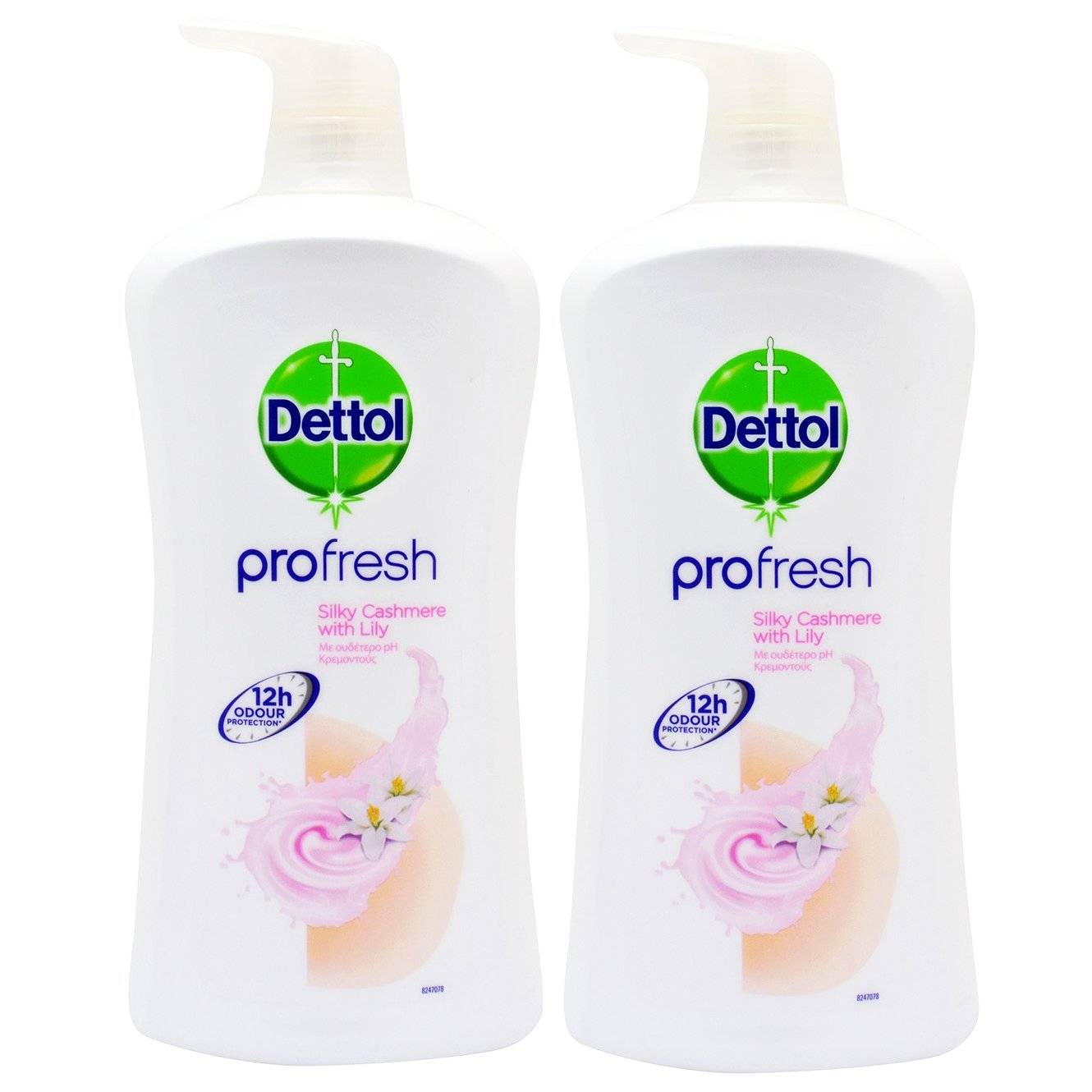 Dettol Πακέτο Προσφοράς Profresh Silky Cashmere Δροσερό Κρεμοντούς με Ουδέτερο Ph,Ενάντια στα Βακτηρίδια 2x950ml 1+1 Δώρο